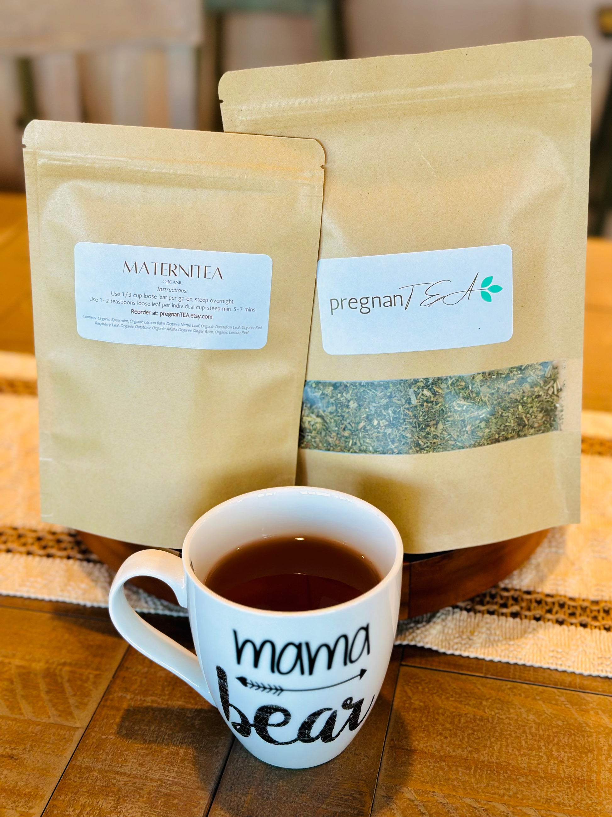 Organic Maternitea - Second Trimester Pregnancy Tea - pregnanTEA