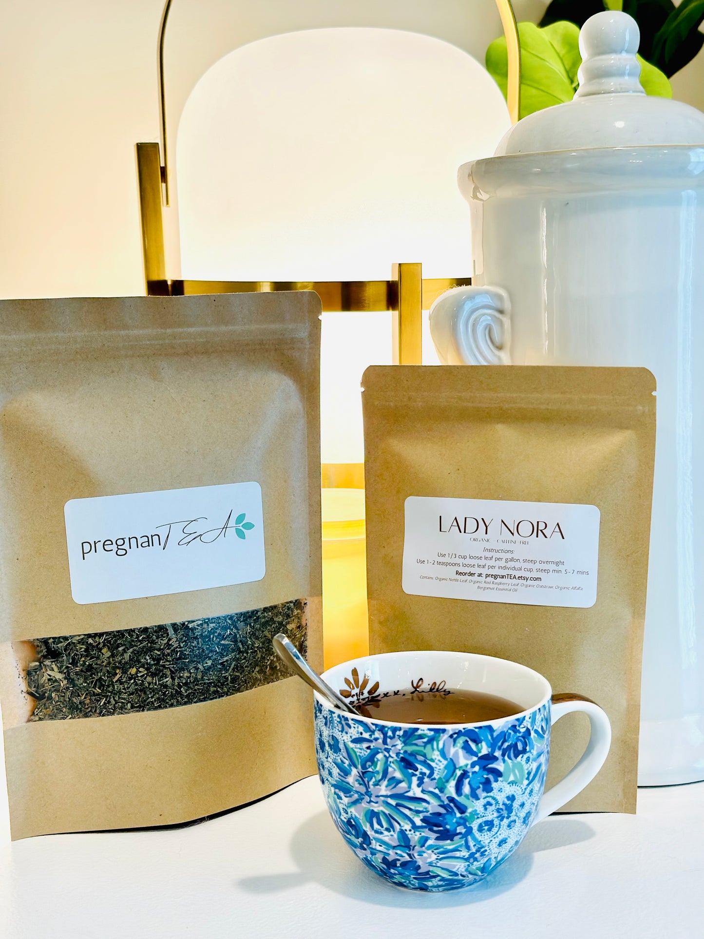 Organic Caffeine-Free Lady Nora - Second Trimester Pregnancy Tea - pregnanTEA