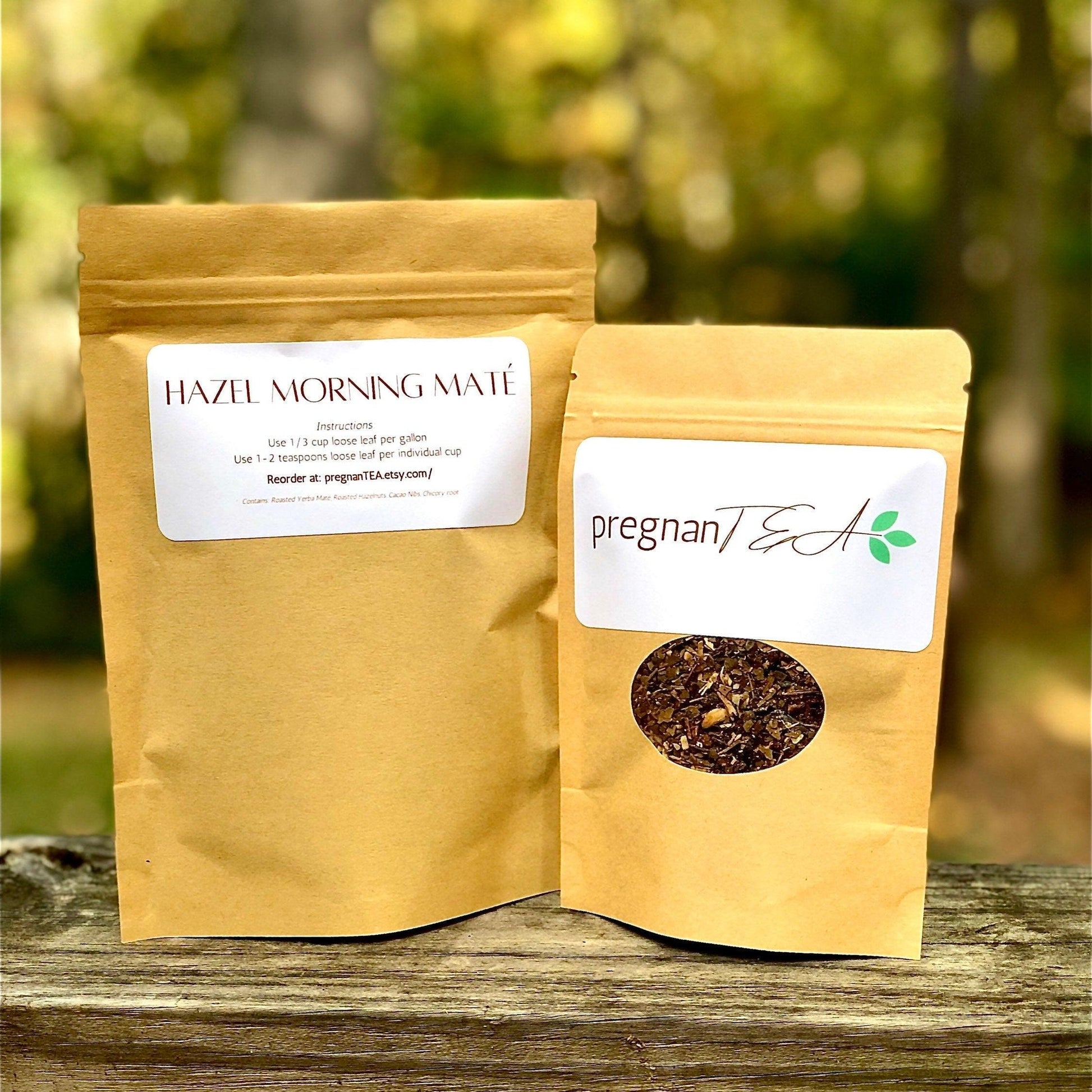 Organic Hazel Morning Maté - Postpartum Recovery Tea - pregnanTEA